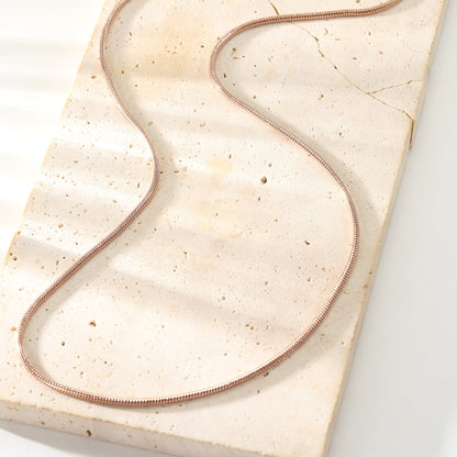Round Snake Chain Necklace Waterproof 55-60cm