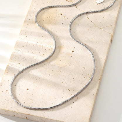 Round Snake Chain Necklace Waterproof 55-60cm