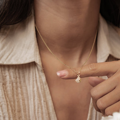 Sailboat Sparkle Pendant Necklace Sterling Silver