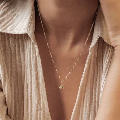 Sailboat Sparkle Pendant Necklace Sterling Silver