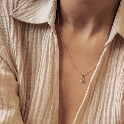 Sailboat Sparkle Pendant Necklace Sterling Silver