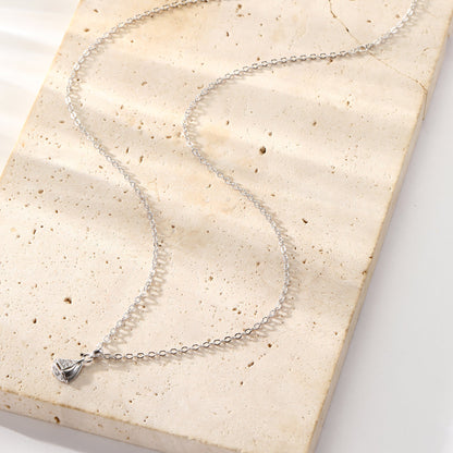 Sailboat Sparkle Pendant Necklace Sterling Silver