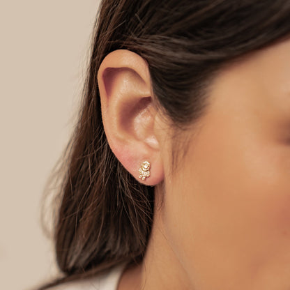 Santa & Christmas Stocking Stud Earrings Sterling Silver