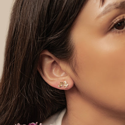 Santa & Christmas Stocking Stud Earrings Sterling Silver