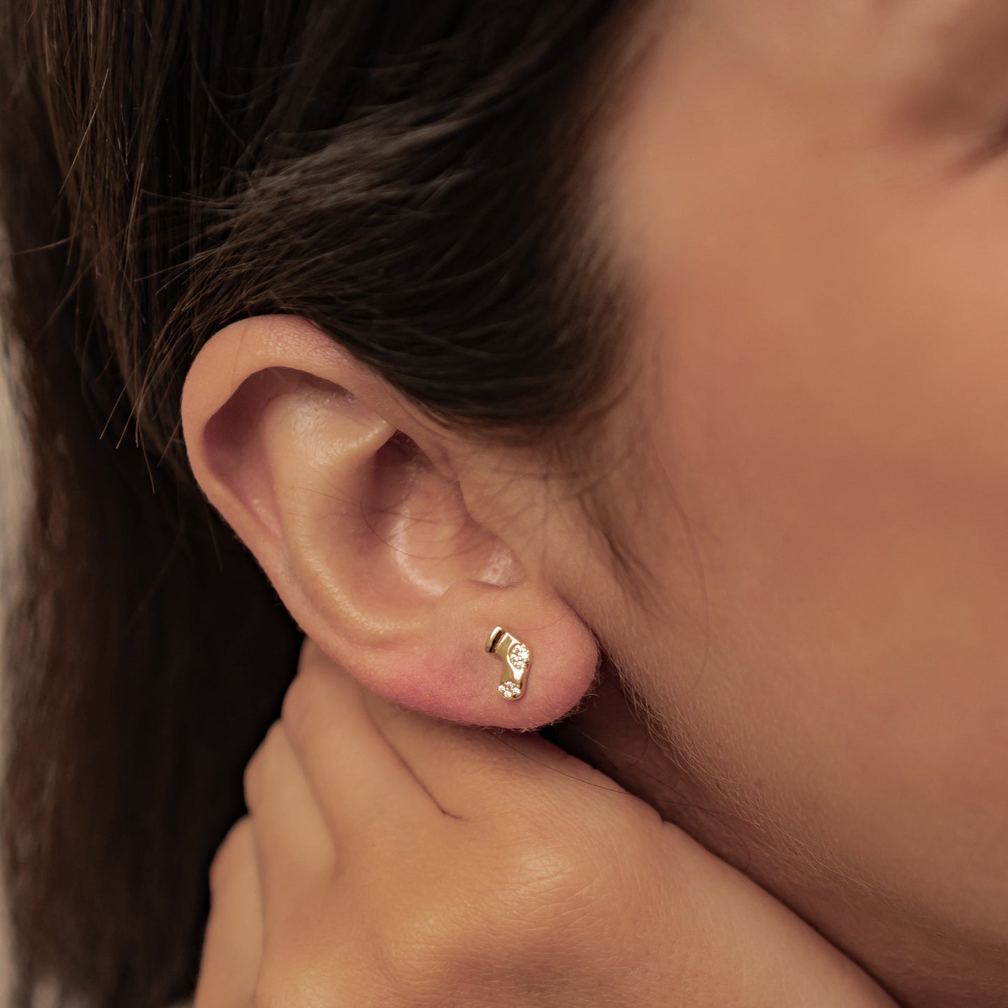 Santa & Christmas Stocking Stud Earrings Sterling Silver