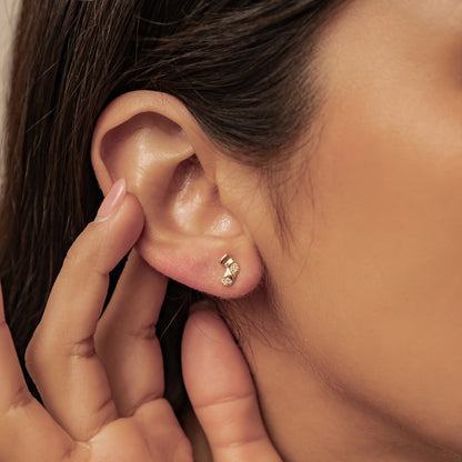 Santa & Christmas Stocking Stud Earrings Sterling Silver