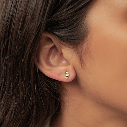 Santa & Christmas Stocking Stud Earrings Sterling Silver