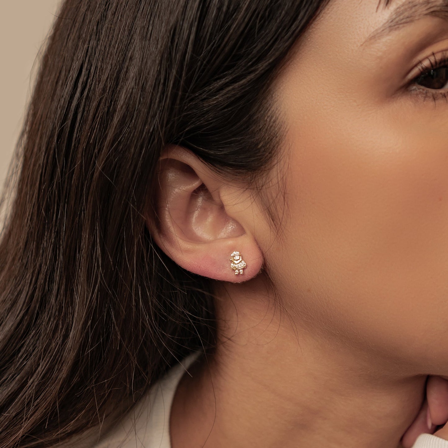 Santa & Christmas Stocking Stud Earrings Sterling Silver