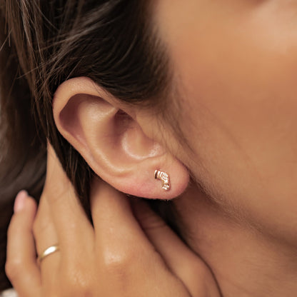 Santa & Christmas Stocking Stud Earrings Sterling Silver