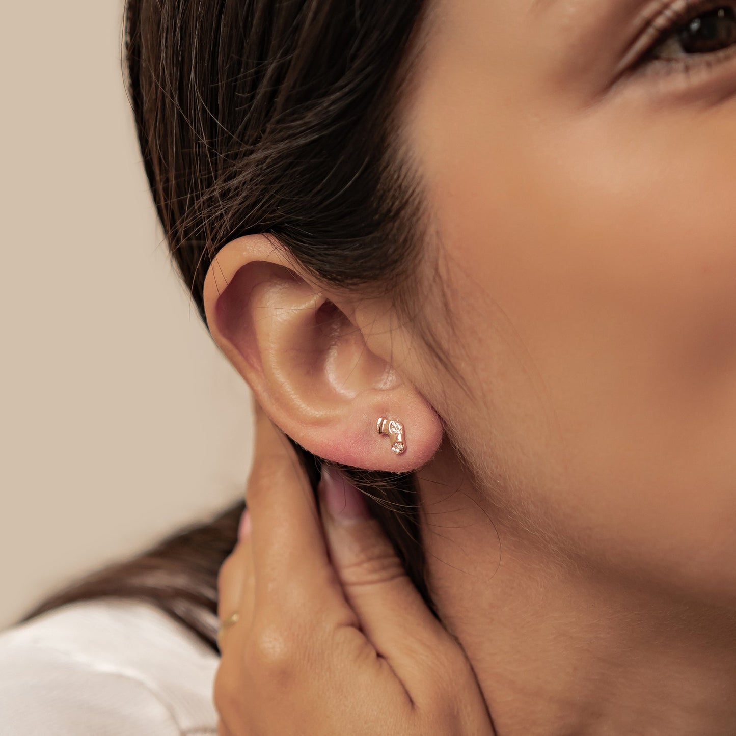 Santa & Christmas Stocking Stud Earrings Sterling Silver