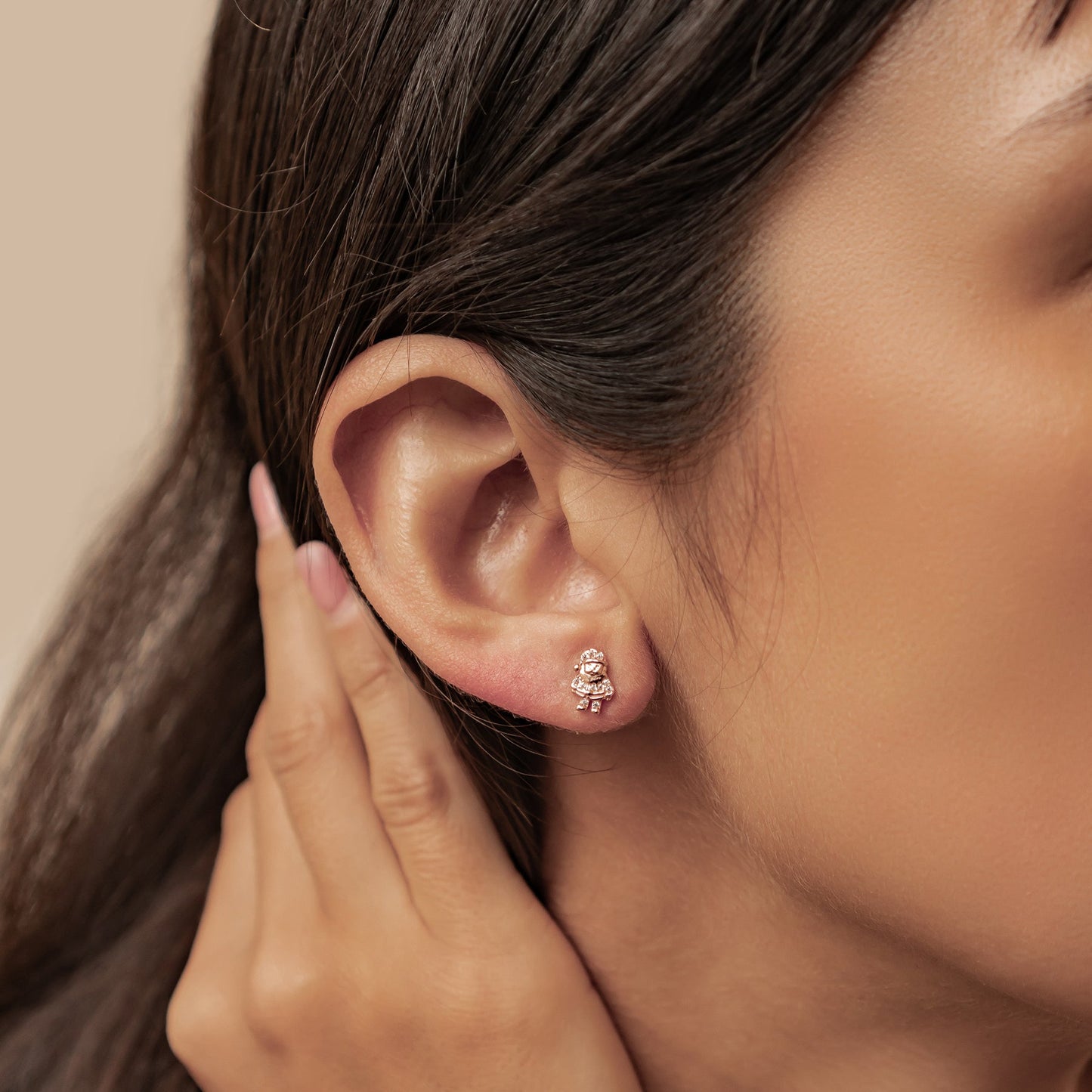 Santa & Christmas Stocking Stud Earrings Sterling Silver