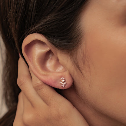 Santa & Christmas Stocking Stud Earrings Sterling Silver