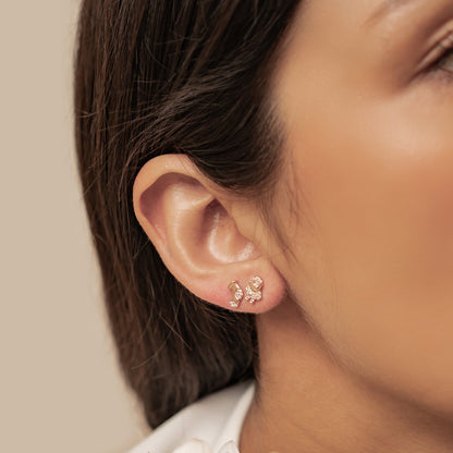 Santa & Christmas Stocking Stud Earrings Sterling Silver