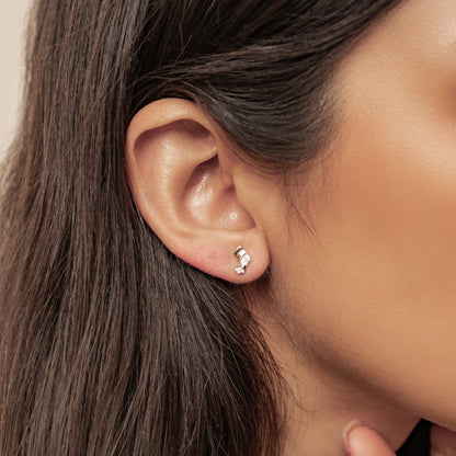 Santa & Christmas Stocking Stud Earrings Sterling Silver