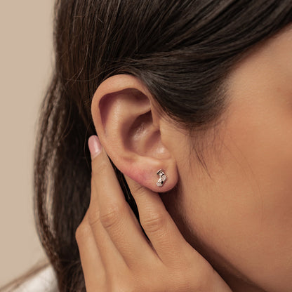 Santa & Christmas Stocking Stud Earrings Sterling Silver