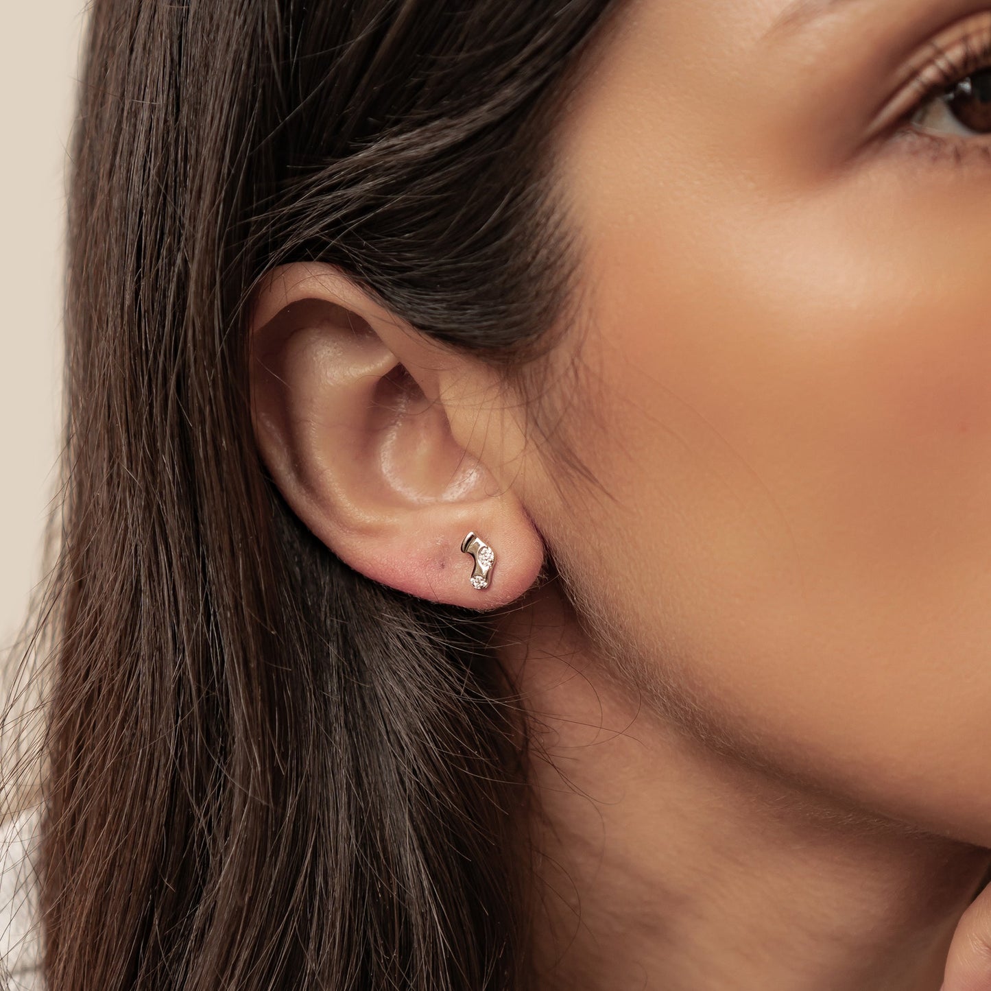 Santa & Christmas Stocking Stud Earrings Sterling Silver