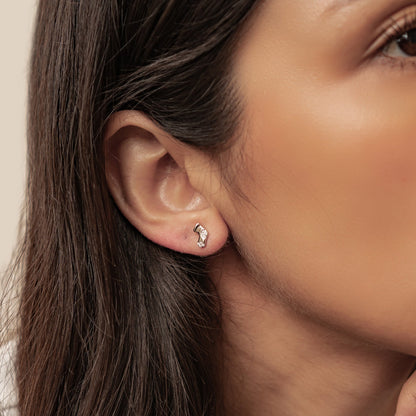 Santa & Christmas Stocking Stud Earrings Sterling Silver