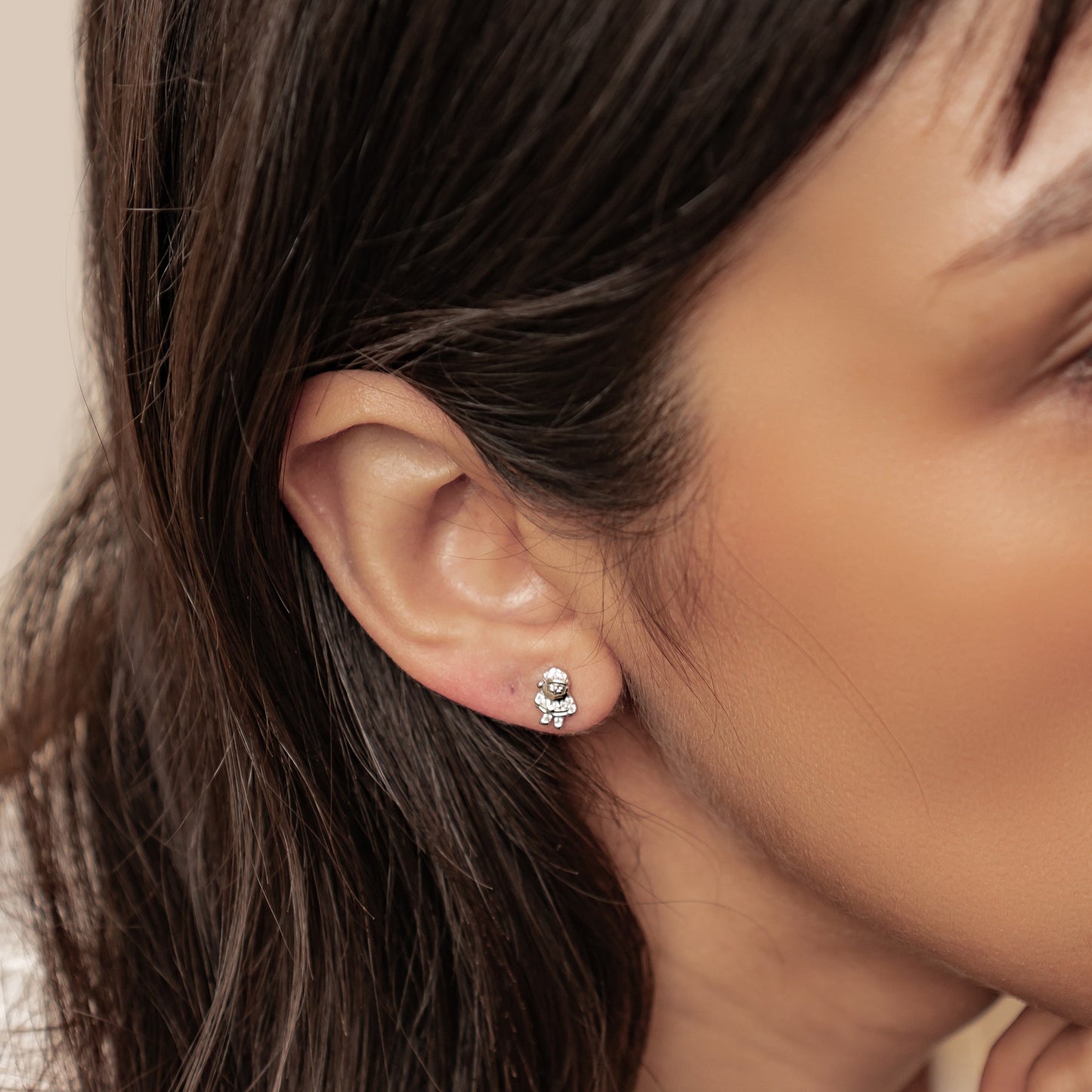 Santa & Christmas Stocking Stud Earrings Sterling Silver