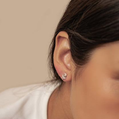 Santa & Christmas Stocking Stud Earrings Sterling Silver