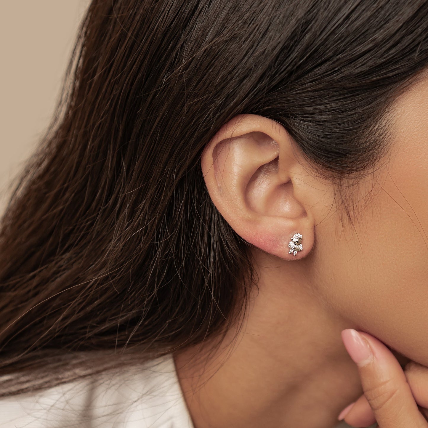 Santa & Christmas Stocking Stud Earrings Sterling Silver