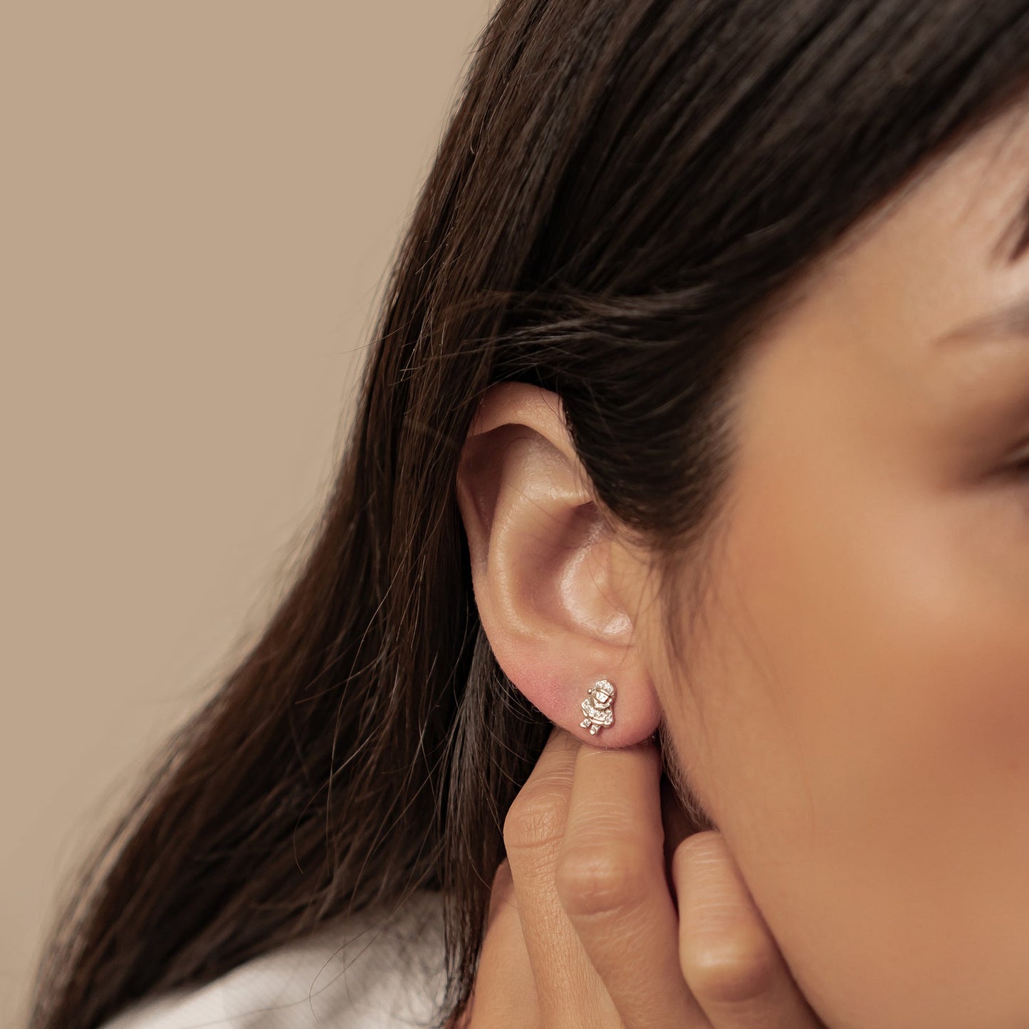 Santa & Christmas Stocking Stud Earrings Sterling Silver