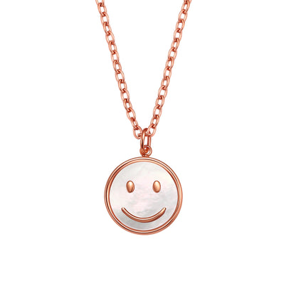 Shell Smiley Pendant Necklace Waterproof
