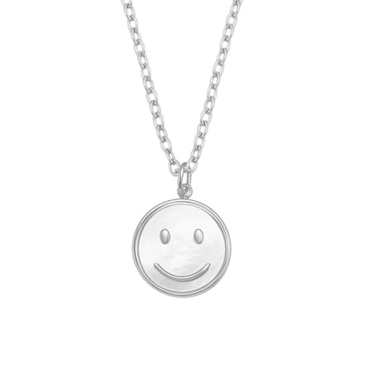 Shell Smiley Pendant Necklace Waterproof