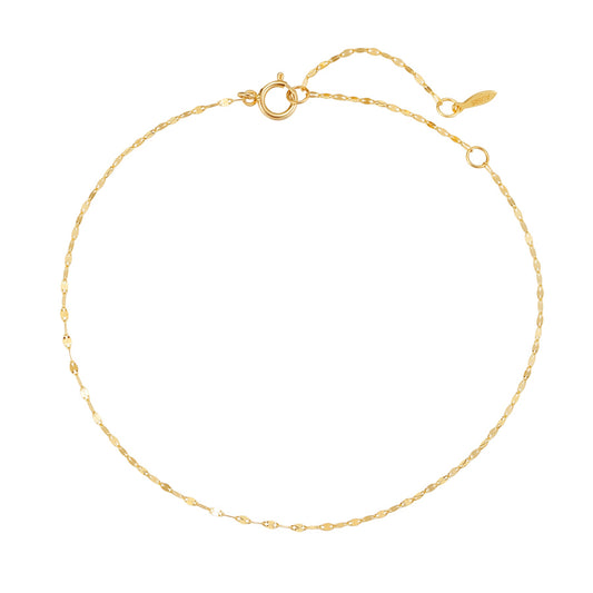 Shimmer Rolo Bracelet 14K Gold