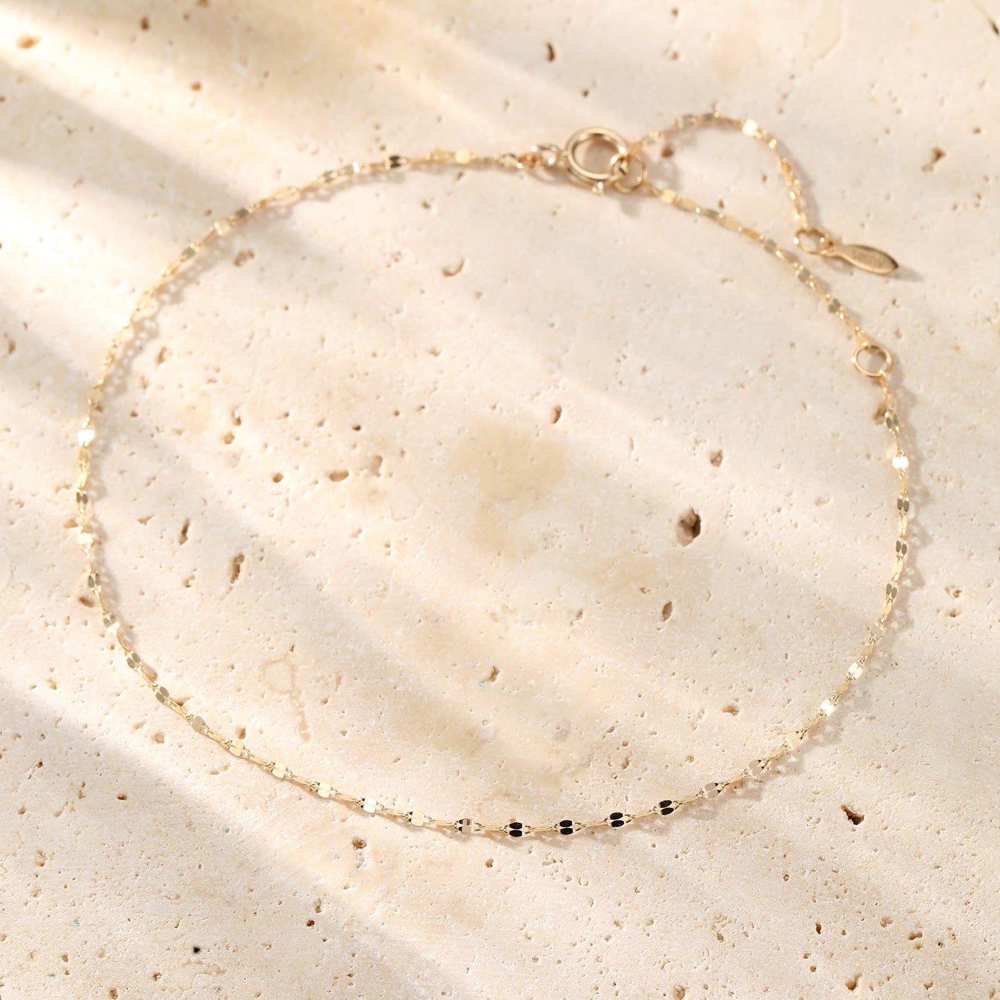 Shimmer Rolo Bracelet 14K Gold