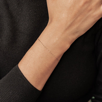 Shimmer Rolo Bracelet 14K Gold