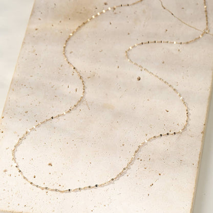 Shimmer Rolo Necklace 14K