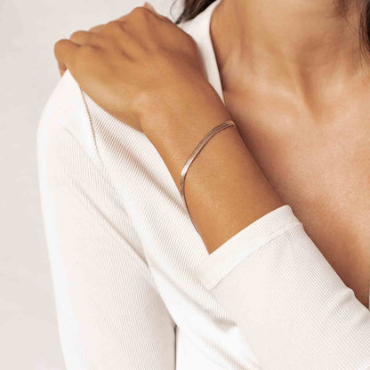 Snake Chain Bracelet Rose Gold