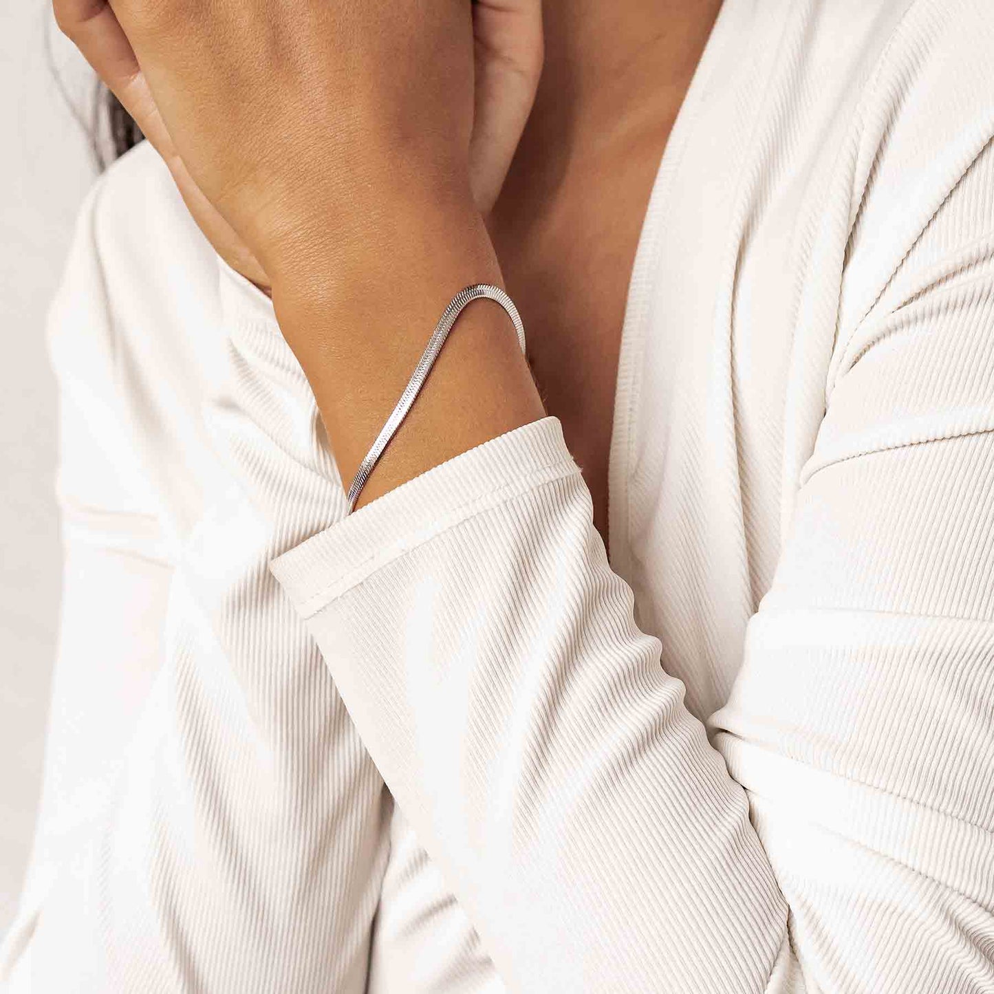 Snake Chain Bracelet Silver