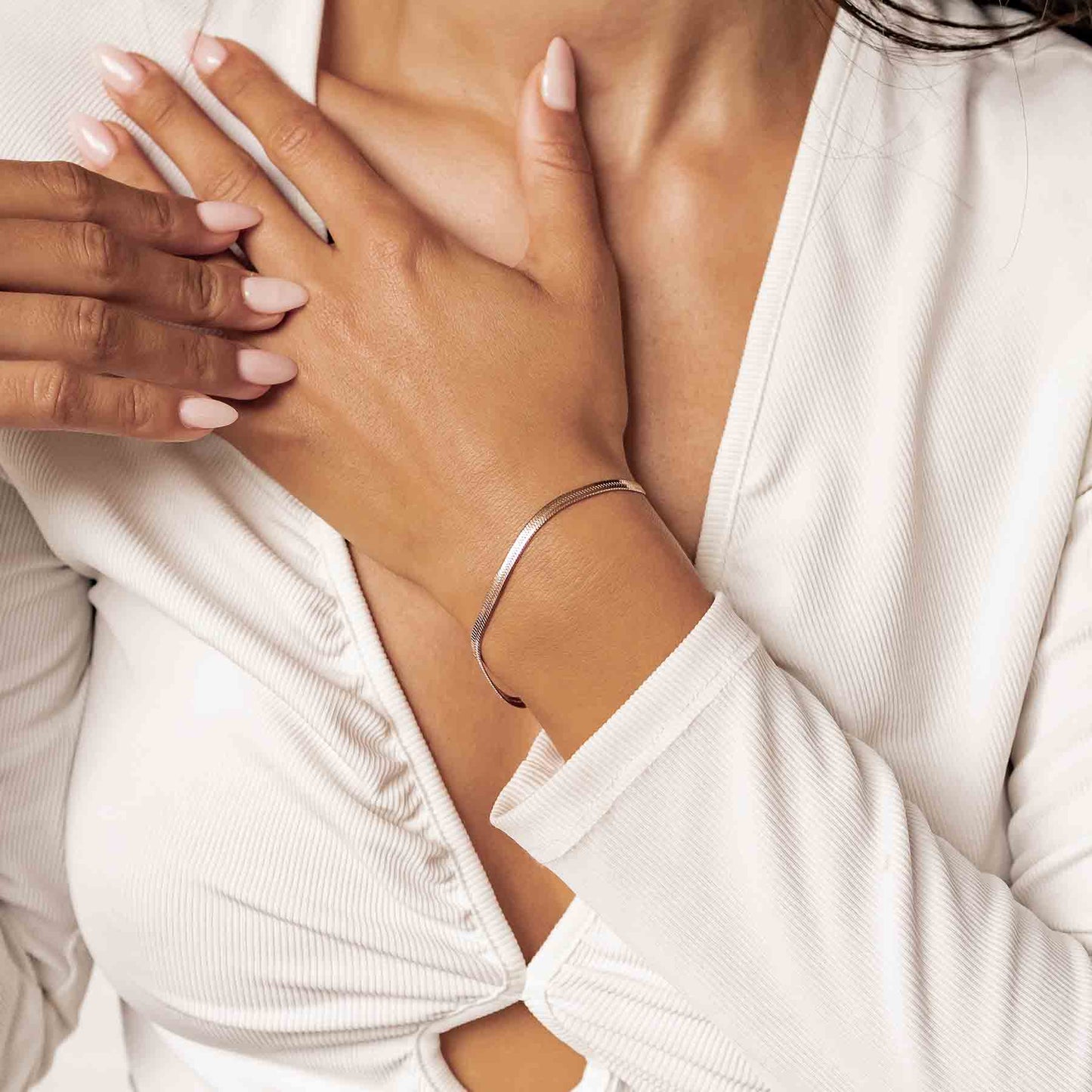 Snake Chain Bracelet Silver