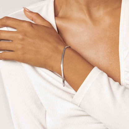 Snake Chain Bracelet Silver