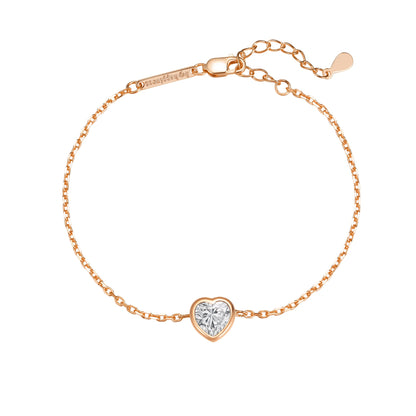 Sparkling Heart Bracelet Sterling Silver