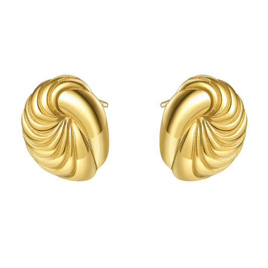 Spiral Oversized Stud Earrings Waterproof