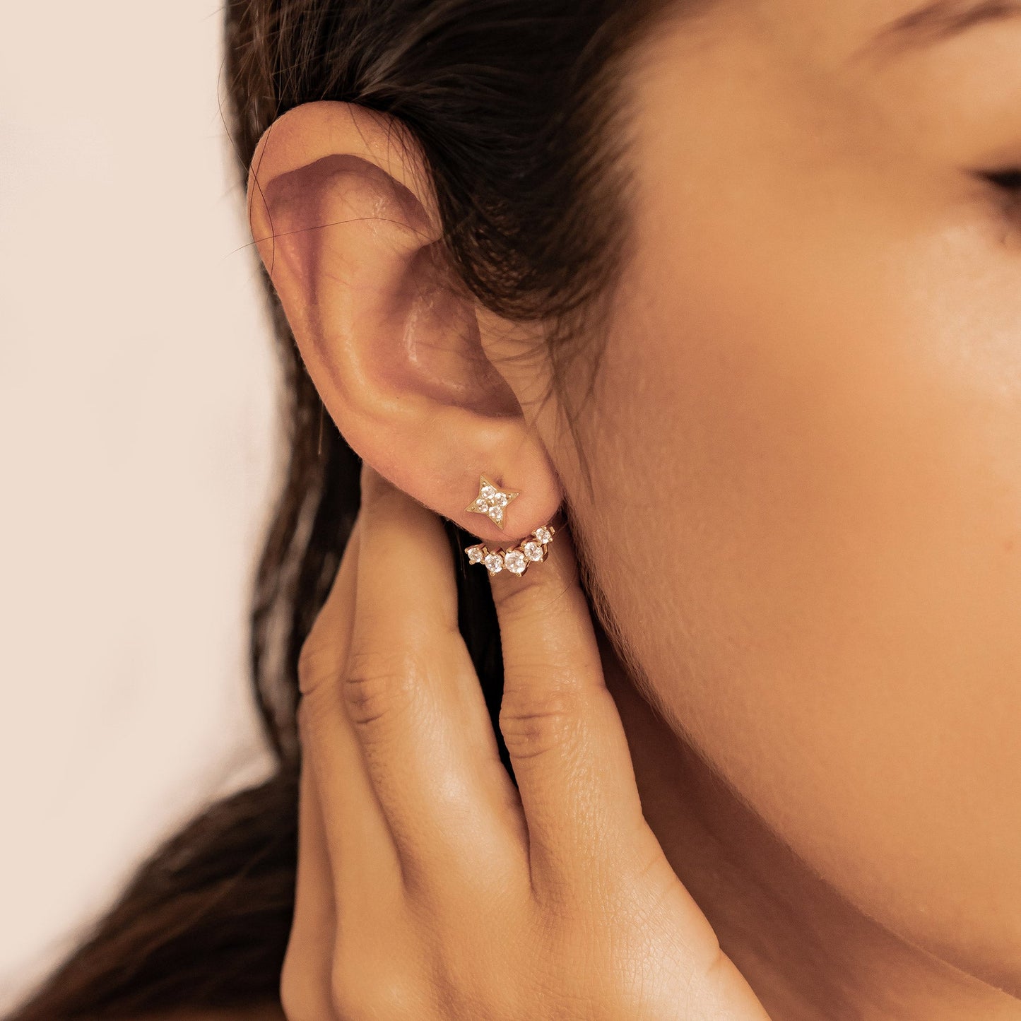 Star Jacket Stud Earrings Sterling Silver