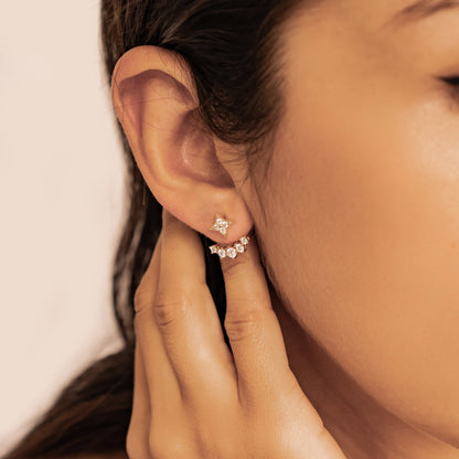 Star Jacket Stud Earrings Sterling Silver