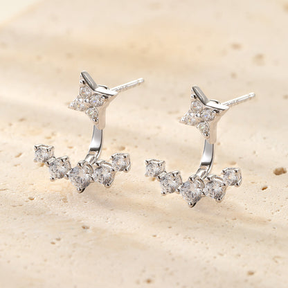 Star Jacket Stud Earrings Sterling Silver