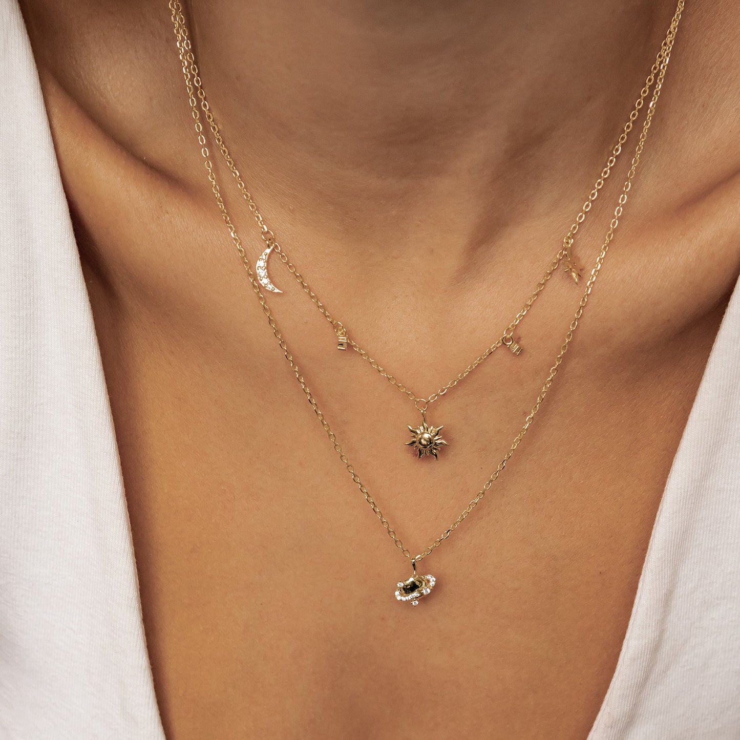 Starry Sky Necklace Set Sterling Silver