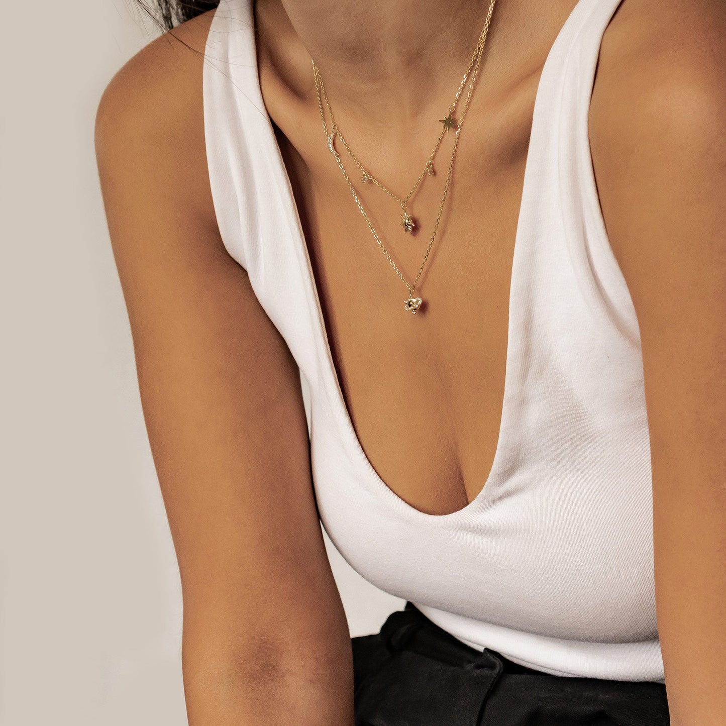 Starry Sky Necklace Set Sterling Silver