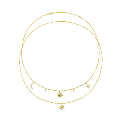 Starry Sky Necklace Set Sterling Silver