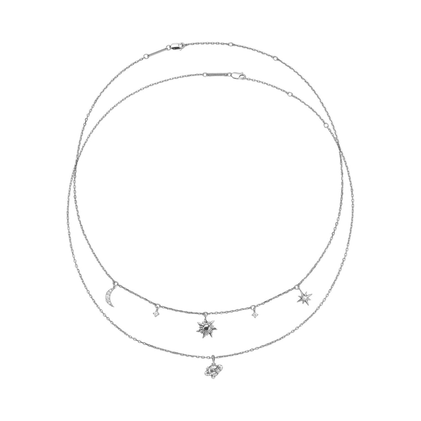 Starry Sky Necklace Set Sterling Silver