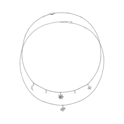 Starry Sky Necklace Set Sterling Silver