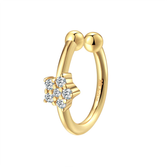 Sunburst Ear Cuff Sterling Silver