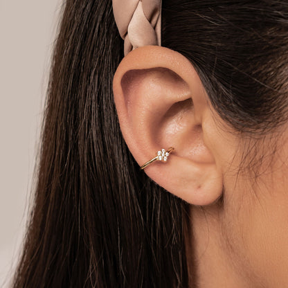 Sunburst Ear Cuff Sterling Silver