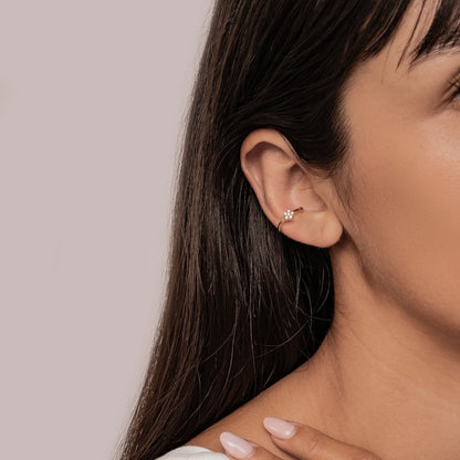 Sunburst Ear Cuff Sterling Silver