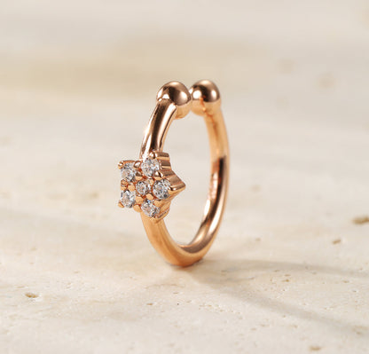 Sunburst Ear Cuff Sterling Silver