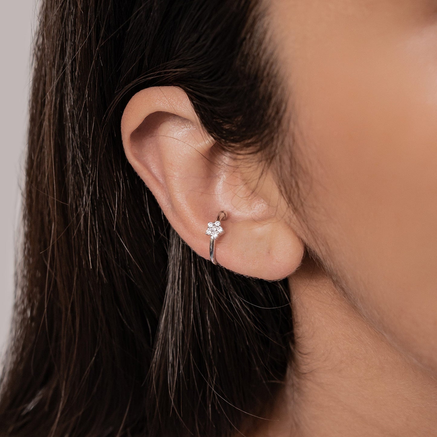 Sunburst Ear Cuff Sterling Silver